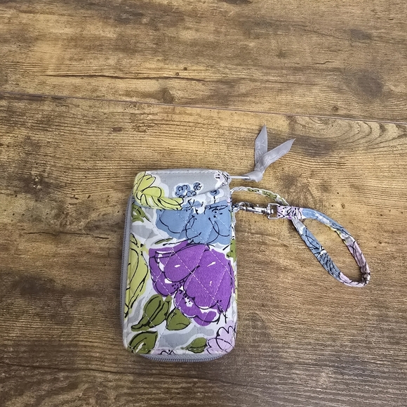 Vera Bradley Gray Small Floral Wristlet Wallet - Picture 2 of 8